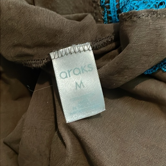 Araks slip size M. Brown & Teal lace. 100% cotton - Picture 7 of 7